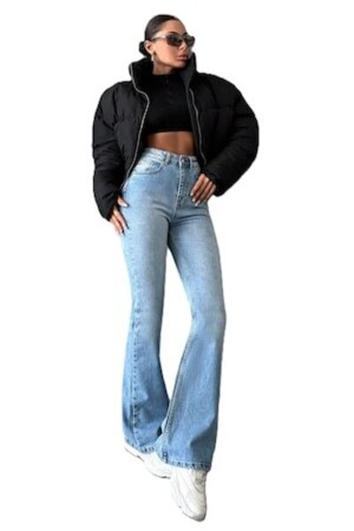 StreetWear Outlet OEM Women's Flared Jeans, Washed Effect, With Slanted Pocke...