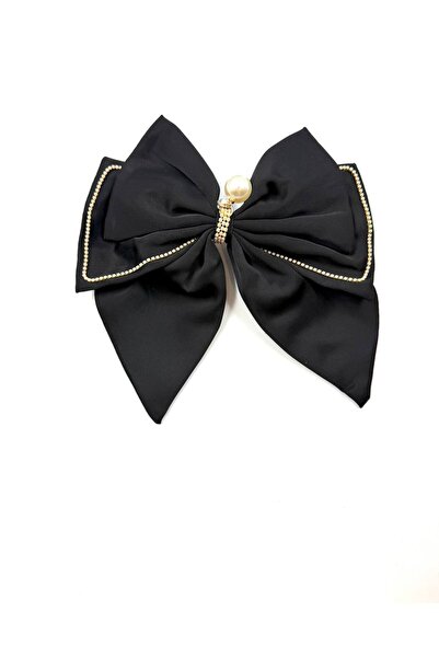 MD Moda Accessories مشبك شعر من الساتان الذهبي مزين باللؤلؤ والأحجار الكريمة