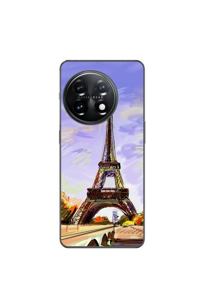 OEM Husa compatibila cu OnePlus 11 Silicon Gel Tpu Model Desen Turnul Eiffel