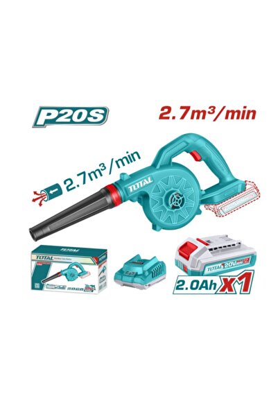 TOTAL Li-ion Akülü Üfleme Makinesi 2 Ah Tek Akülü TABLI20781E
