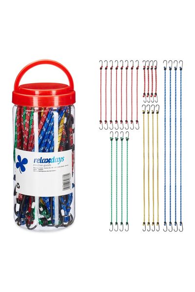 Relaxdays Set of 24 elastic bands Relaxdays, multicolor, 93x1.4x2.5 cm