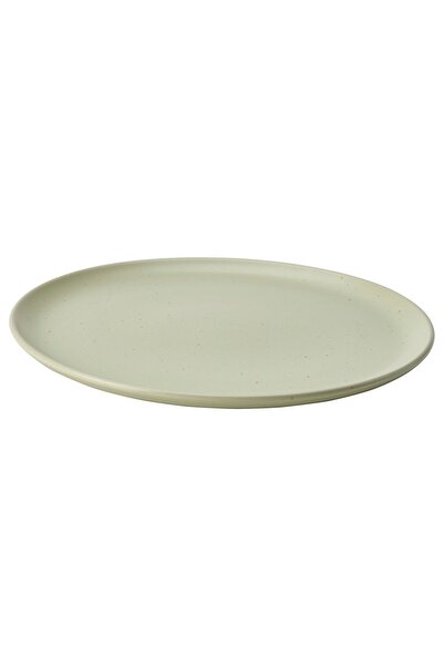 IKEA MOSSMAL Plate, dot pattern/light green, 22 cm