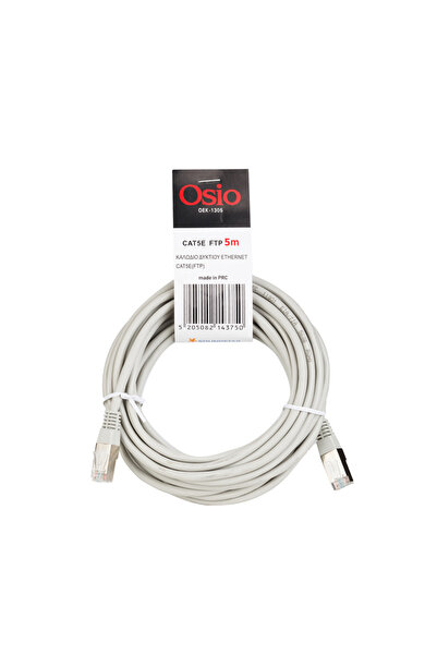 OSIO OEK-1305 Kαλώδιο δικτύου Εthernet Cat5e (FTP) RJ45 σε RJ45 5m