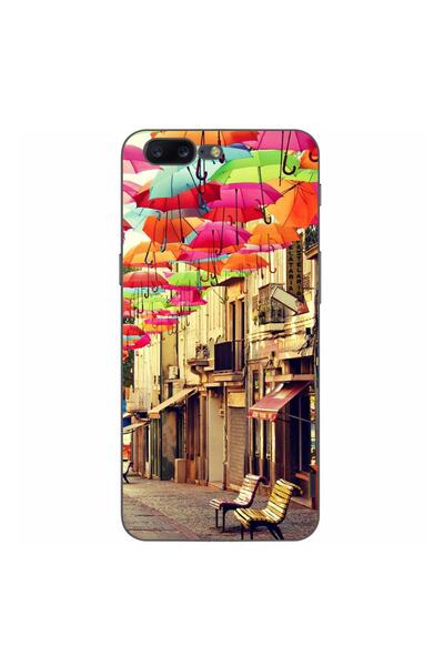 OEM Θήκη συμβατή με OnePlus 5 από σιλικόνη gel TPU με σχέδιο πολύχρωμων ομπρε...