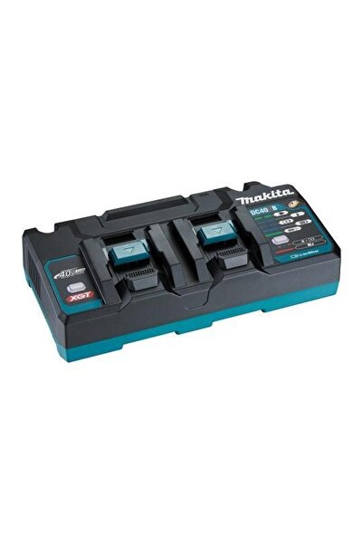 Makita DC40RB XGT Dual Fast Charger for 40V Li-Ion Batteries, 6A, Black/Blue