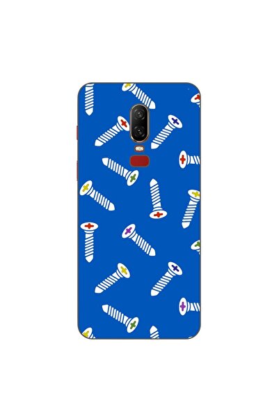 OEM Husa compatibila cu OnePlus 6 Silicon Gel Tpu Model Screws Pattern