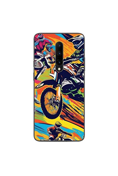OEM Husa compatibila cu OnePlus 7 Pro Silicon Gel Tpu Model Motocross Pop Art