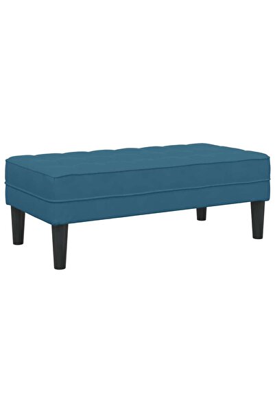 vidaxl blue Pillow bench 113 x 57 x 39 cm Velvet