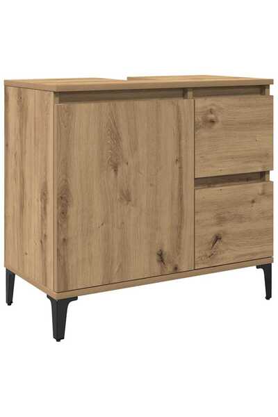 vidaxl Dulap de chiuvetă, stejar artizanal, 65x33x60 cm lemn prelucrat