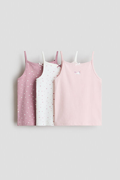 H&M 3'lü Pamuklu ve Askılı Üst