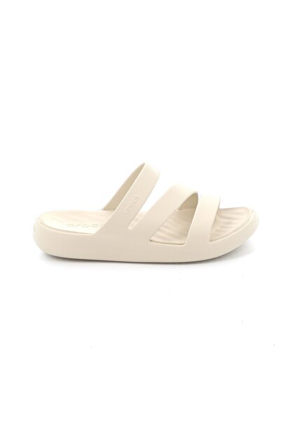 Crocs Γυναικεία Σαγιονάρα Getaway Strappy Ανατομικό Χρώματος Μπεζ 209587-160