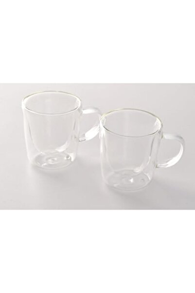 Yıldızan Trendypazars Store Borosilicate Double Walled Espresso Cup, Transpar...