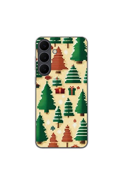 OEM Калъф, съвместим със Samsung Galaxy S25 FE, от силиконов гел TPU, с десен...