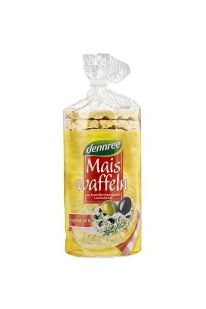 Dennree Chifle de porumb expandate bio, fără sare, fără gluten 120 g
