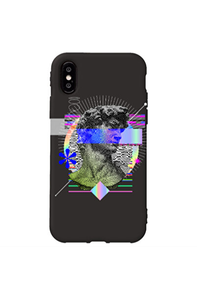 Other Apple iPhone X Statue pixels Black Colored Silicone TPU Θήκη