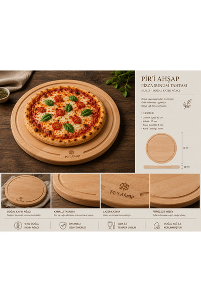 pir'i ahşap Ahşap pizza tahtası