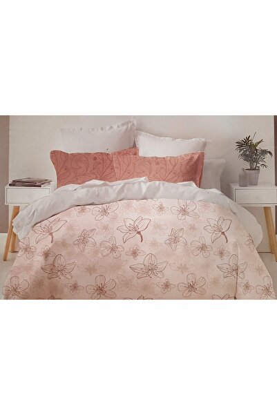 MILANO COLLECTION Double Bed Linen Top Bottom Set Cotton Mix 51210 P7 Brown