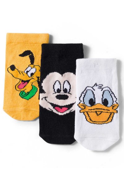Cute Walk by Babyhug Disney Knit Ankle Length Antibacterial Socks With Mickey...