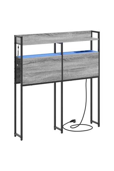 vidaxl Tăblie de depozitare cu raft sonoma gri 100 cm Lemn compozit