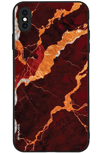 Other Sonique Μαρμάρινη Θήκη για Apple iPhone Xs Max Κόκκινη