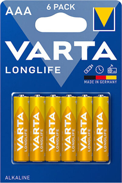 Varta Μπαταρίες Αλκαλικές LongLife AAA 1.5V 6 τεμάχια Κωδικός: 4103101416