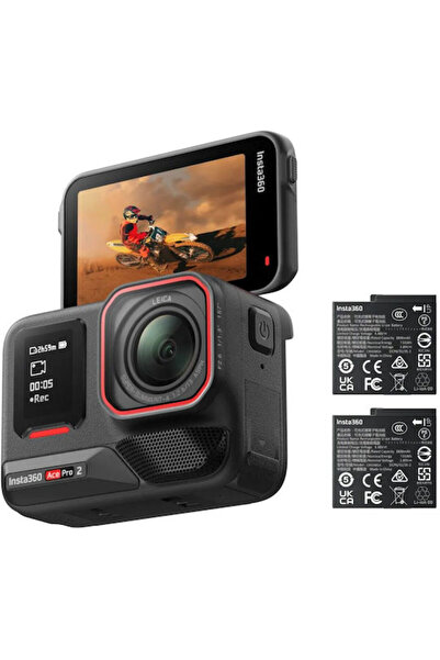 Insta360 Ace Pro 2 Κάμερα Δράσης 8K Υποβρύχια, Πακέτο με Διπλή Μπαταρία, με Ο...