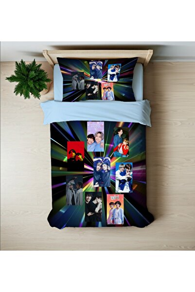hediyechy Gift Duvet Cover taekook Set de husă de pilotă cu imprimeu 3D pentr...