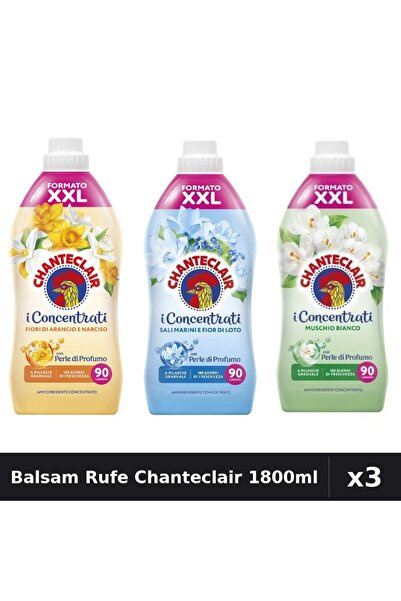 Chanteclair Set 3 Balsam Rufe 1800ml 90 Spalari - Flori Portocal, Mosc Alb, S...