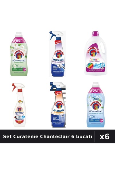 Chanteclair Set 6 Curatenie - Detergent, Balsam, Degresant 1575-1800ml - 6 Arome