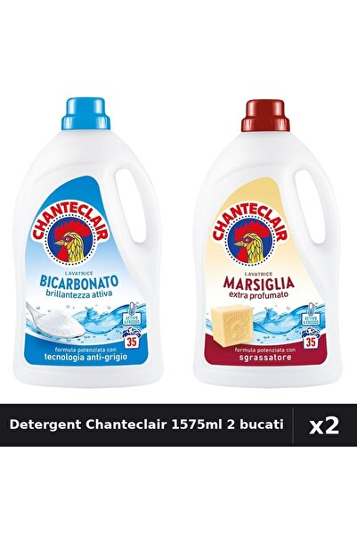 Chanteclair Set 2 Detergent Lichid Rufe 1575ml 35 Spalari - Bicarbonat, Marsilia
