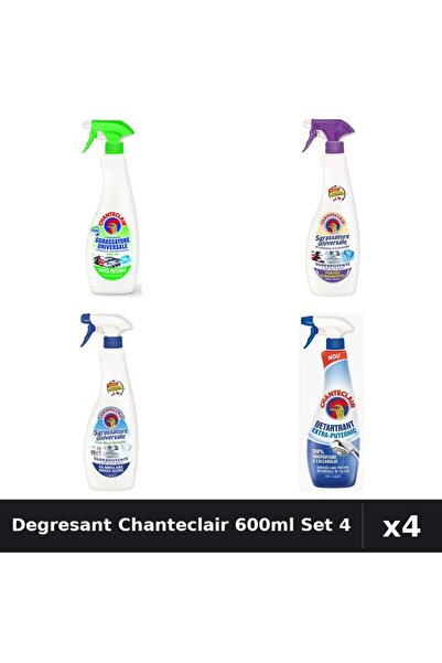 Chanteclair Set 4 Degresant Universal 600ml + Detartrant 625ml - Lămâie, Mosc...