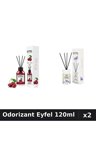 Eyfel Set 2 Odorizante Camera cu Betisoare 120ml - Cirese, Orhidee Parfum