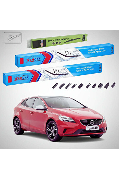 TEAMCAR Wipers Volvo V40 II 525 526 2012-2019 | Front and Rear Set Flat – Tea...