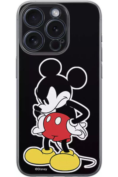 Disney Θήκη Apple iPhone 15 Pro Μίκυ Ολόσωμη Εκτύπωση Θυμωμένο Μαύρο