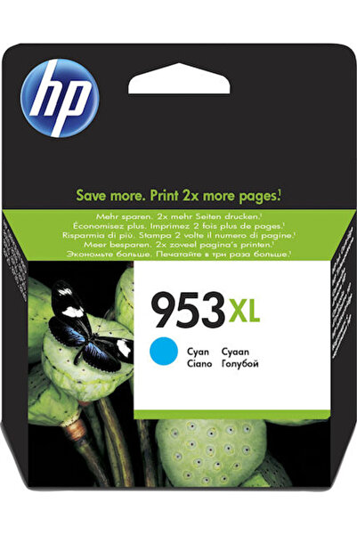 HP 953XL Γνήσιο Μελάνι Εκτυπωτή InkJet Κυανό (F6U16AE)