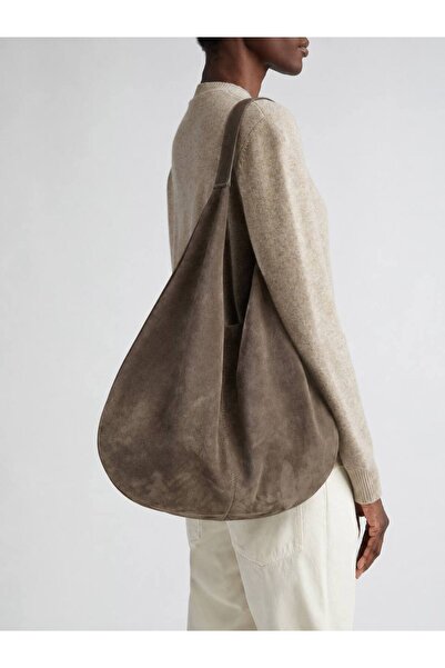 çkn sedat çakan çanta & fular & aksesuar Genuine Suede Leather Women's Should...
