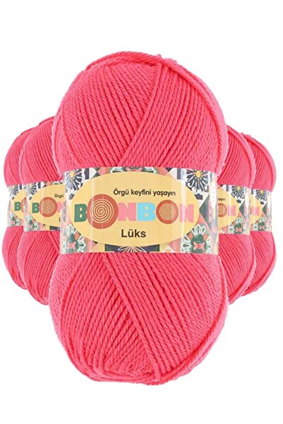 atastore2017 5 Pieces of Luxury Booties Yarn Wool Coral 98299 - Bonbon Mudanis