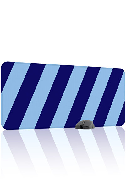 mousepad bastir Blue Navy Blue 90X40 XXL Fan Gaming Player Mouse Pad Non-Slip...