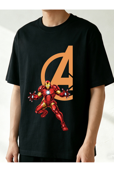 SAUDI DISNEYLAND disneyland MARVEL Men and Women's 100% Cotton T-Shirt - Over...