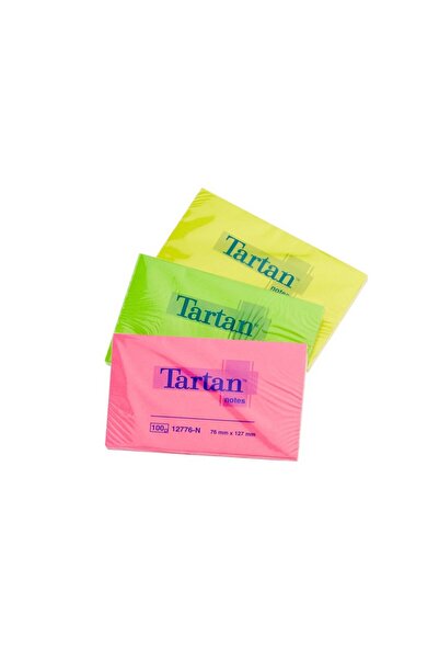 TARTAN Notițe adezive 76 x 127 mm 100 coli neon