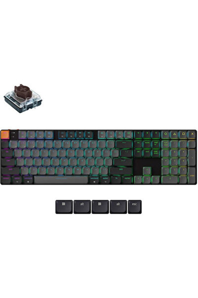 Keychron K5 V2 K5X-B3 Ασύρματο Μηχανικό Πληκτρολόγιο Gaming με Καφέ Διακόπτες...