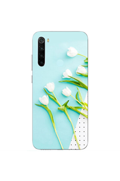 Other Xiaomi Redmi Note 8 White Tulips Transparent Silicone TPU Θήκη