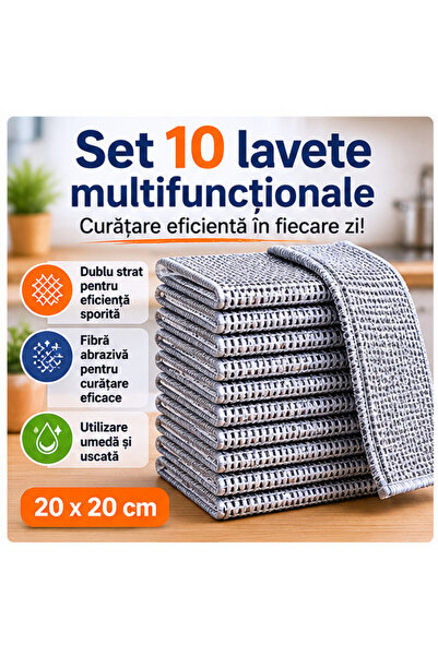 OEM Set 10 lavete pentru vase, 20x20 cm