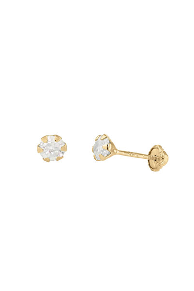Lisa&Co. Cercei Aur cu filet White Crystal
