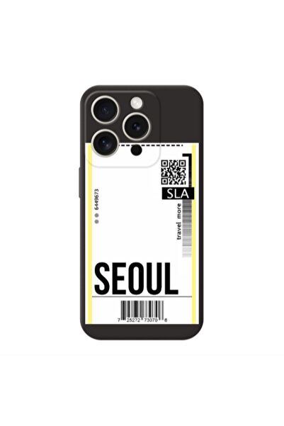 Other Apple iPhone 15 Pro Seoul Travel More Black Colored Silicone TPU Θήκη