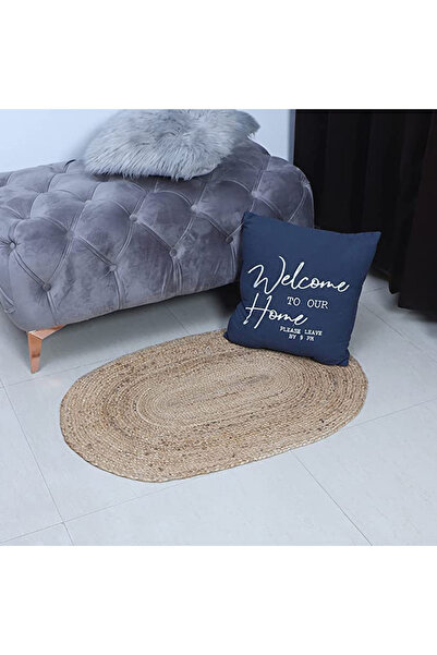 ZLW Handmade Indian Braided Jute Rug - Natural Oval Area Rug for Boho Home Decor