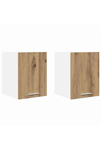 vidaxl Wall cabinet 2 pcs Artisan Oak and White 30 x 31 x 40 cm