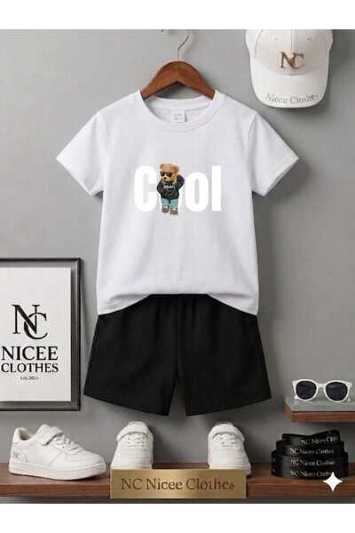 NC Nicee Clothes Tricou și pantaloni scurți de vară pentru copii, unisex (imp...