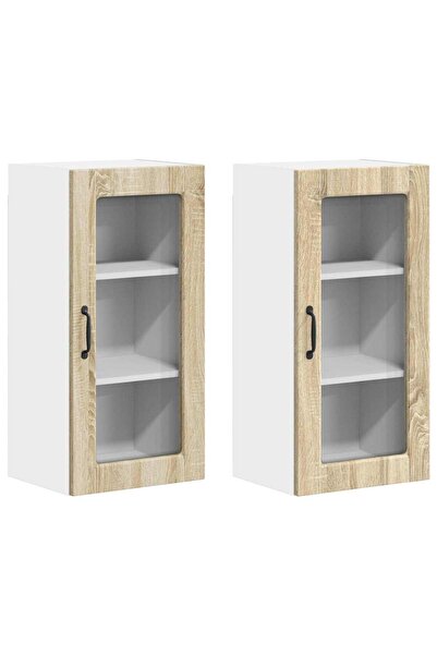 vidaxl Kitchen cabinet 2 pcs Sonoma Oak 40 x 31 x 80 cm