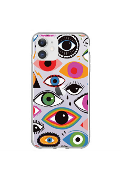 Other Apple iPhone 12 Colorful eyes Transparent Silicone TPU Θήκη